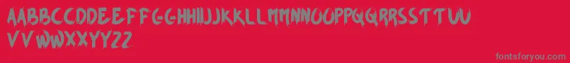 BROWN FOXY   Personal Use Only Font – Gray Fonts on Red Background