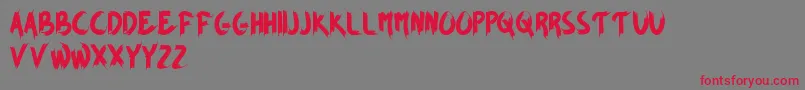 BROWN FOXY   Personal Use Only Font – Red Fonts on Gray Background