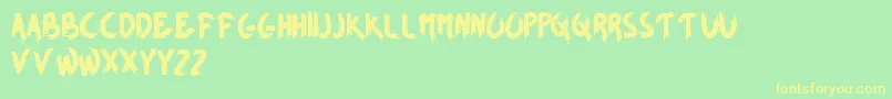 BROWN FOXY   Personal Use Only Font – Yellow Fonts on Green Background