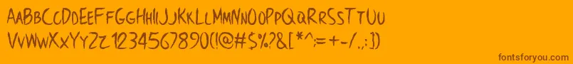 BrownCrow   Personal Use Only Font – Brown Fonts on Orange Background