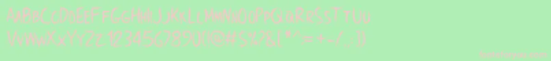 BrownCrow   Personal Use Only-fontti – vaaleanpunaiset fontit vihreällä taustalla