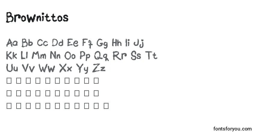 Brownittos-fontti – aakkoset, numerot, erikoismerkit