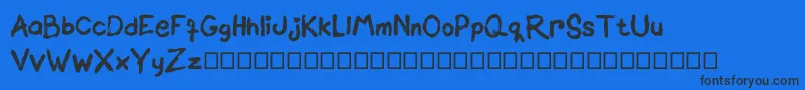 Czcionka Brownittos – czarne czcionki na niebieskim tle