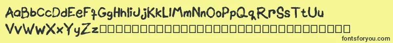Brownittos Font – Black Fonts on Yellow Background