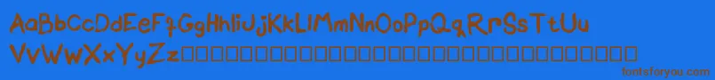 Brownittos Font – Brown Fonts on Blue Background