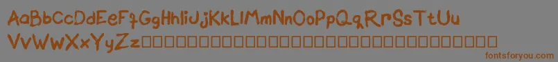Brownittos Font – Brown Fonts on Gray Background
