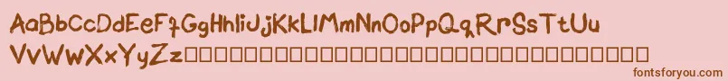 Brownittos Font – Brown Fonts on Pink Background