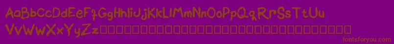 Brownittos Font – Brown Fonts on Purple Background