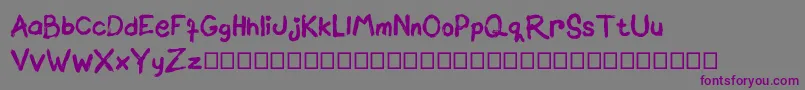 Brownittos Font – Purple Fonts on Gray Background
