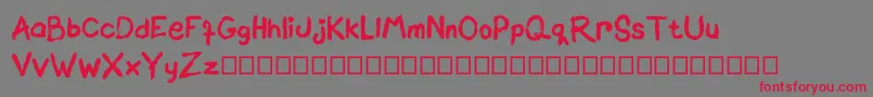 Brownittos Font – Red Fonts on Gray Background