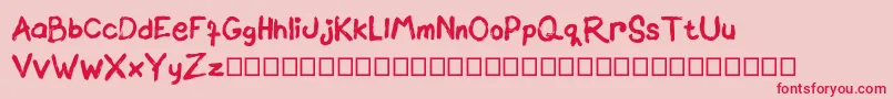 Brownittos Font – Red Fonts on Pink Background