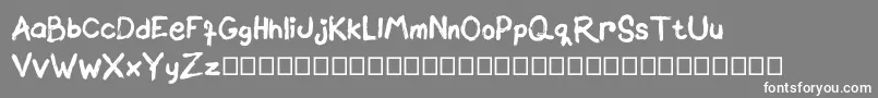 Brownittos Font – White Fonts on Gray Background