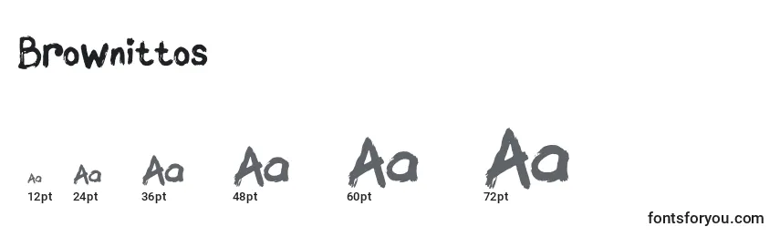 Größen der Schriftart Brownittos