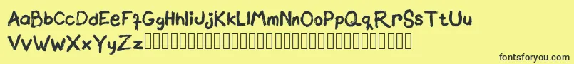 Czcionka Brownittos – czarne czcionki na żółtym tle