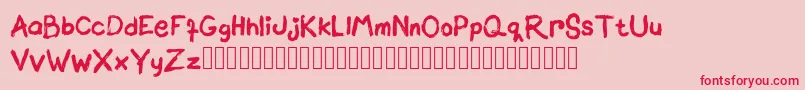 Brownittos Font – Red Fonts on Pink Background