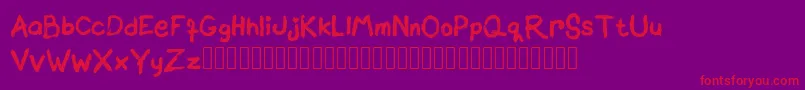 Brownittos Font – Red Fonts on Purple Background