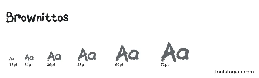 Brownittos (122277) Font Sizes