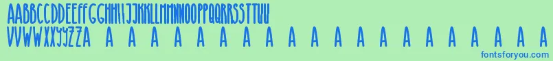 Browny Bear Font – Blue Fonts on Green Background