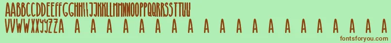 Browny Bear Font – Brown Fonts on Green Background