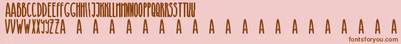 Browny Bear Font – Brown Fonts on Pink Background