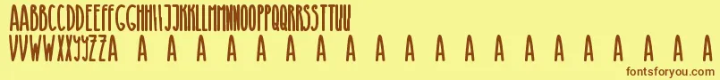 Browny Bear Font – Brown Fonts on Yellow Background