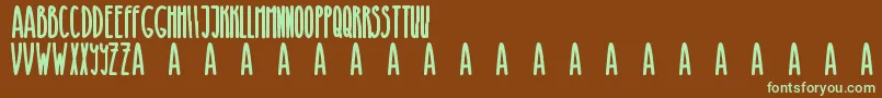 Browny Bear Font – Green Fonts on Brown Background