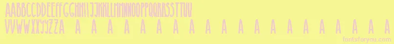 Browny Bear Font – Pink Fonts on Yellow Background