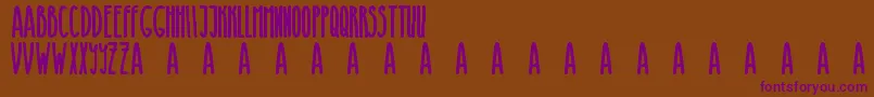 Browny Bear Font – Purple Fonts on Brown Background