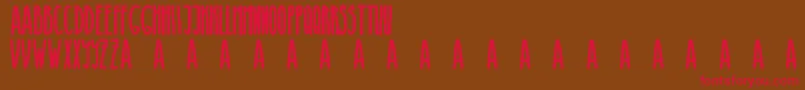 Browny Bear-fontti – punaiset fontit ruskealla taustalla