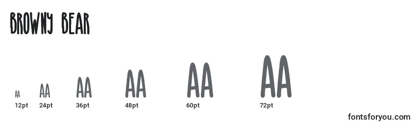 Browny Bear Font Sizes