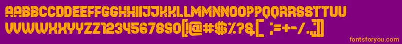 フォントBrowser Italic – 紫色の背景にオレンジのフォント