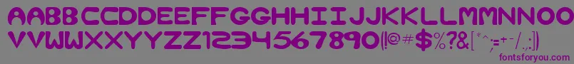 BubbleRegular Font – Purple Fonts on Gray Background