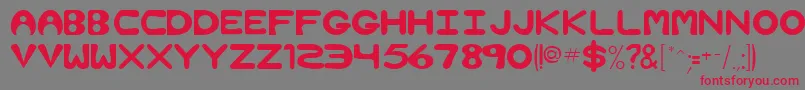 BubbleRegular Font – Red Fonts on Gray Background