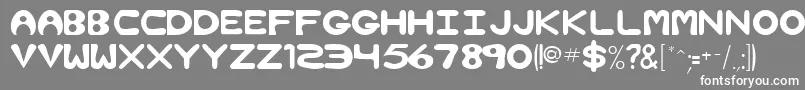 フォントBubbleRegular – 灰色の背景に白い文字