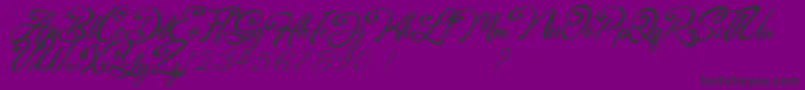 Browzko Font – Black Fonts on Purple Background