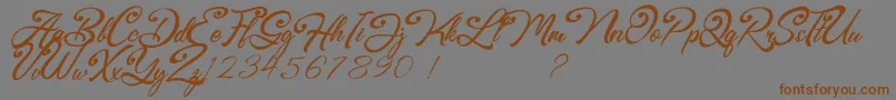 Browzko Font – Brown Fonts on Gray Background