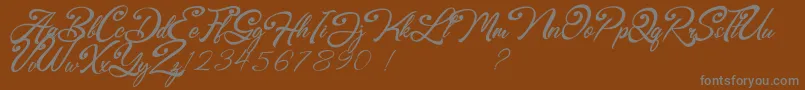 Browzko Font – Gray Fonts on Brown Background