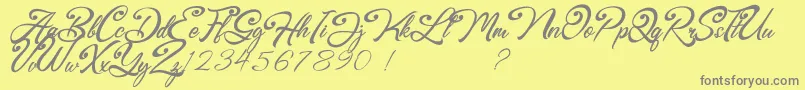 Browzko Font – Gray Fonts on Yellow Background