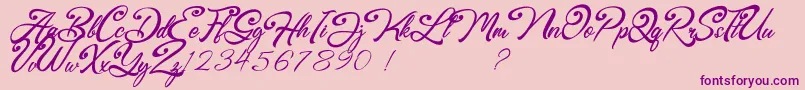 Browzko Font – Purple Fonts on Pink Background