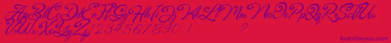 Browzko Font – Purple Fonts on Red Background