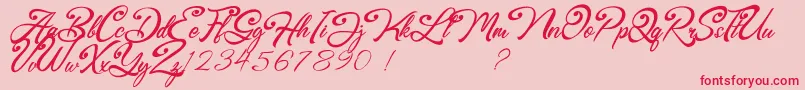 More about Browzko Font Browzko Font – Red Fonts on Pink Background