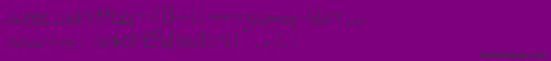 BRUI0   -fontti – mustat fontit violetilla taustalla