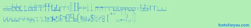 Шрифт BRUI0    – синие шрифты на зелёном фоне