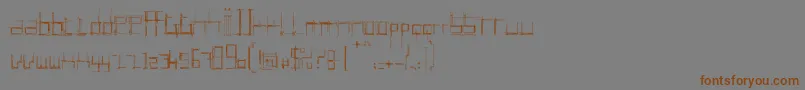 フォントBRUI0    – 茶色の文字が灰色の背景にあります。