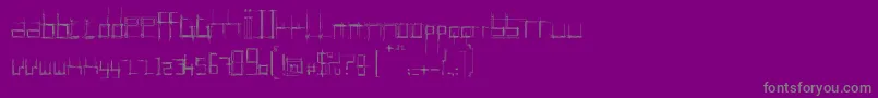 Шрифт BRUI0    – серые шрифты на фиолетовом фоне