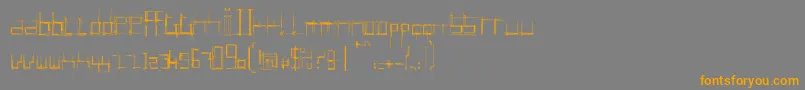 BRUI0    Font – Orange Fonts on Gray Background