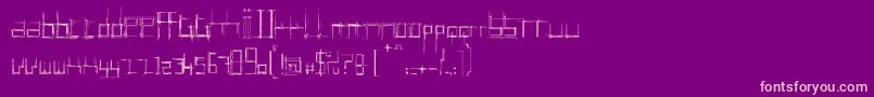 BRUI0   -fontti – vaaleanpunaiset fontit violetilla taustalla