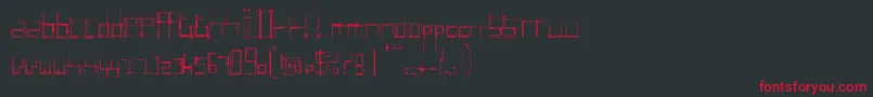 Шрифт BRUI0    – красные шрифты на чёрном фоне