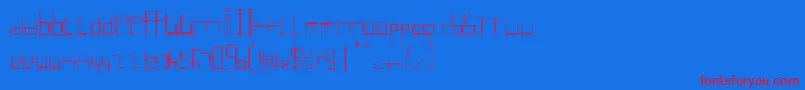 BRUI0    Font – Red Fonts on Blue Background