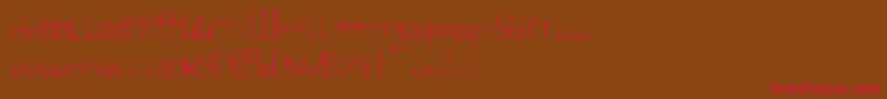 BRUI0    Font – Red Fonts on Brown Background